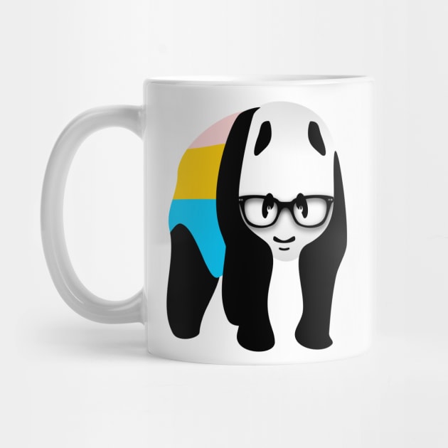 Pansexual Pride flag funny Panda by mailboxdisco